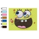 Face of SpongeBob SquarePants Embroidery Design